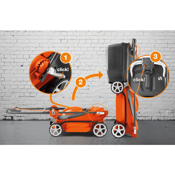 Flymo EasiStore 340R 34cm Electric Lawn Mower (Hand Propelled)