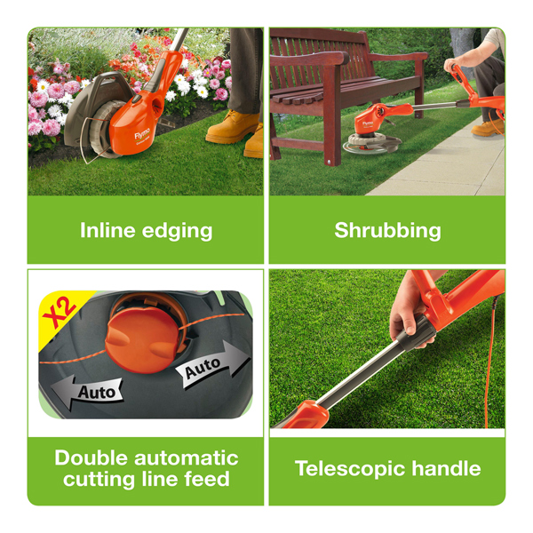 Flymo Contour 500E 25cm Electric Grass Trimmer CleanStore