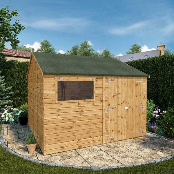 Mercia Premium Shiplap Reverse Apex Wooden Workshop 10 x 10