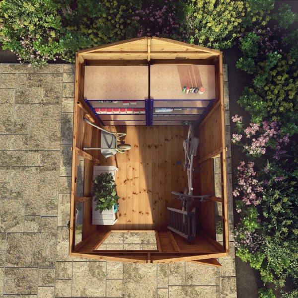 Mercia Shiplap Apex Wooden Shed 8 x 6