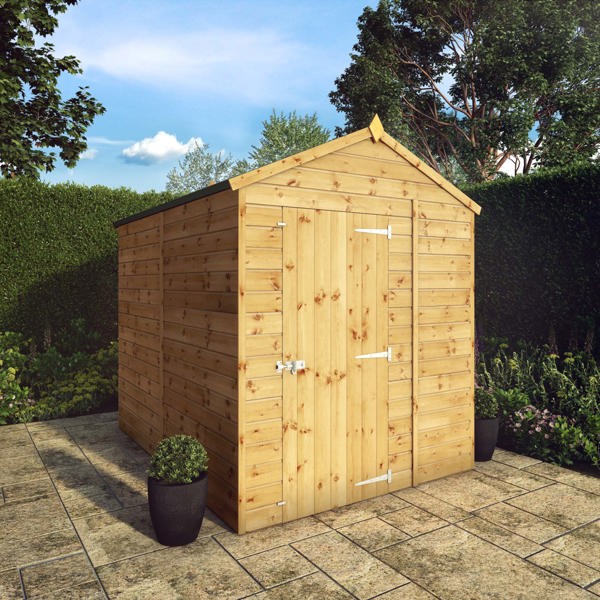 Mercia Shiplap Apex Wooden Shed 8 x 6 - Windowless