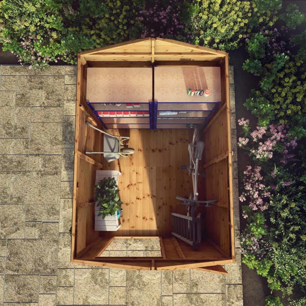 Mercia Shiplap Apex Wooden Shed 8 x 6 - Windowless