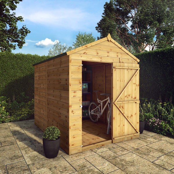 Mercia Shiplap Apex Wooden Shed 8 x 6 - Windowless