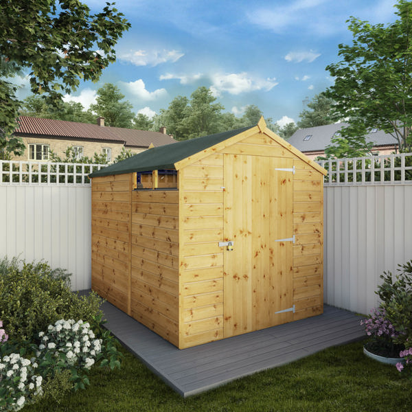Mercia Security Shiplap Apex Wooden Shed 8 x 6