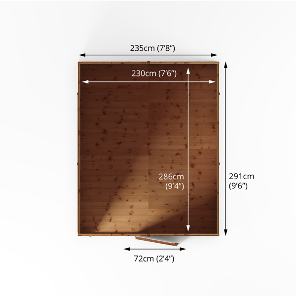 Mercia Shiplap Apex Wooden Shed 10 x 8