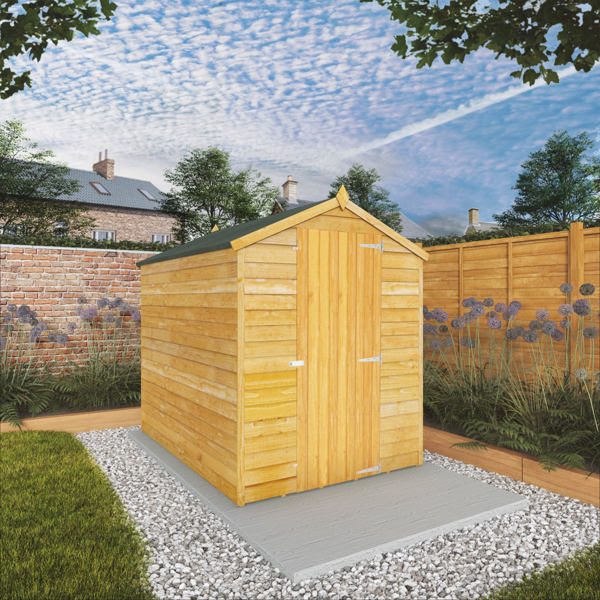 Mercia Overlap Apex Wooden Shed 7 x 5 - Windowless