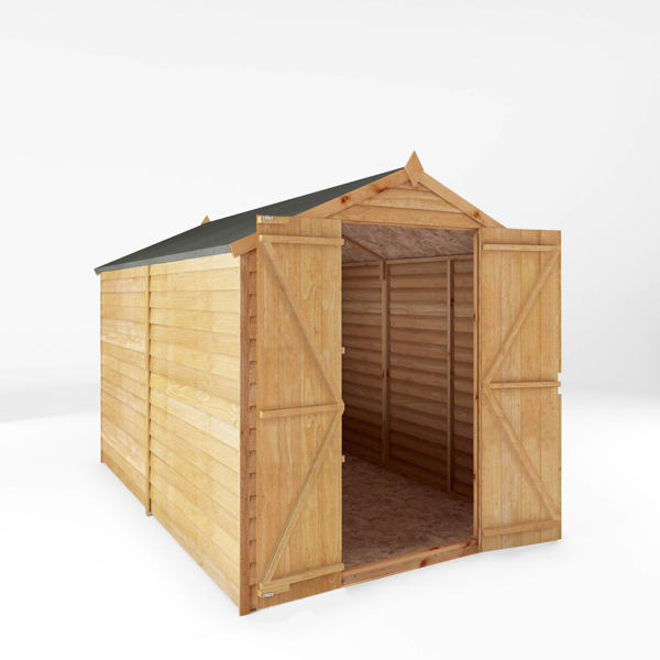 Mercia Overlap Apex Wooden Shed 10 x 6 - Windowless