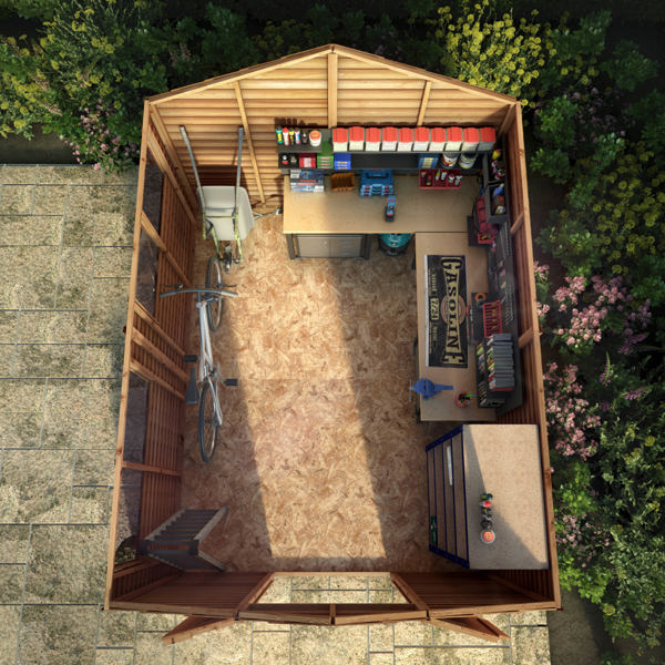 Mercia Overlap Apex Wooden Shed 10 x 8