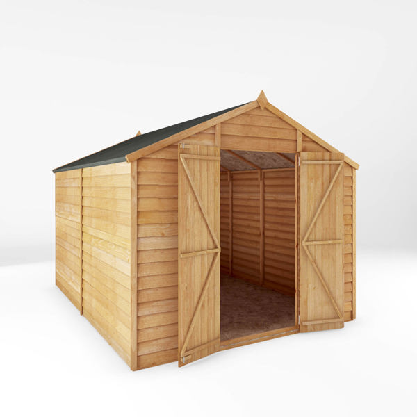 Mercia Overlap Apex Wooden Shed 10 x 8 - Windowless