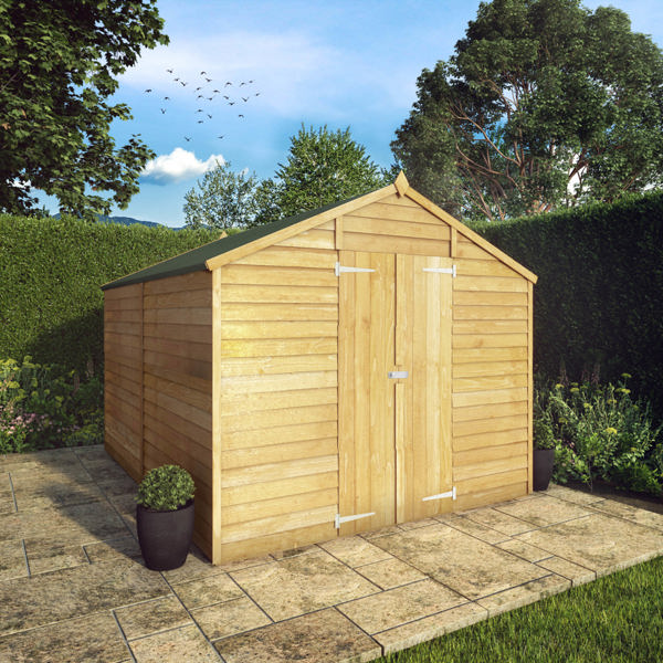 Mercia Overlap Apex Wooden Shed 10 x 8 - Windowless