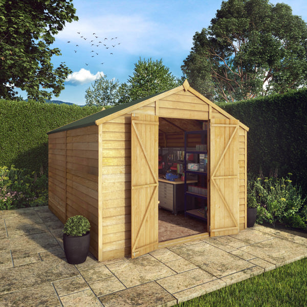 Mercia Overlap Apex Wooden Shed 10 x 8 - Windowless