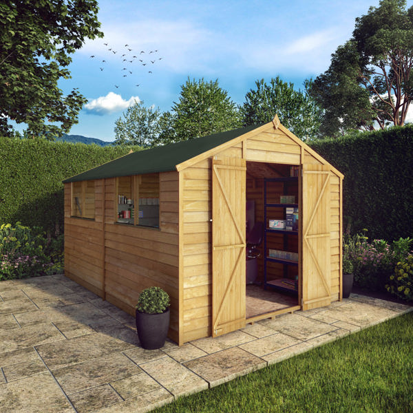 Mercia Overlap Apex Wooden Shed 12 x 8
