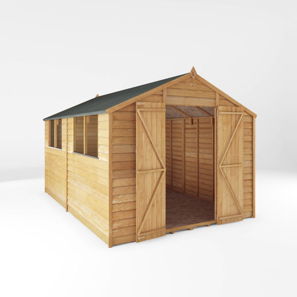 Mercia Overlap Apex Wooden Shed 12 x 8