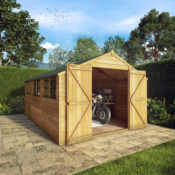Mercia Overlap Apex Wooden Shed 15 x 10