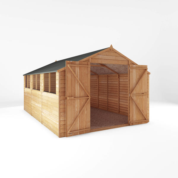 Mercia Overlap Apex Wooden Shed 15 x 10