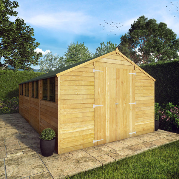 Mercia Overlap Apex Wooden Shed 20 x 10