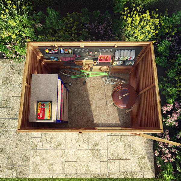 Mercia Overlap Pent Wooden Shed 7 x 5