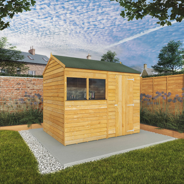 Mercia Overlap Reverse Apex Wooden Shed 8 x 6