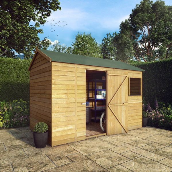 Mercia Overlap Reverse Apex Wooden Shed 10 x 6