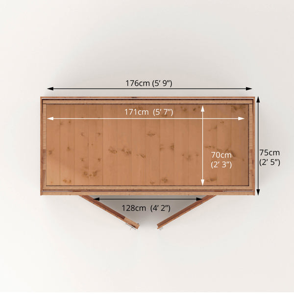 Mercia Shiplap Pent Wooden Shed 6 x 2'' 6