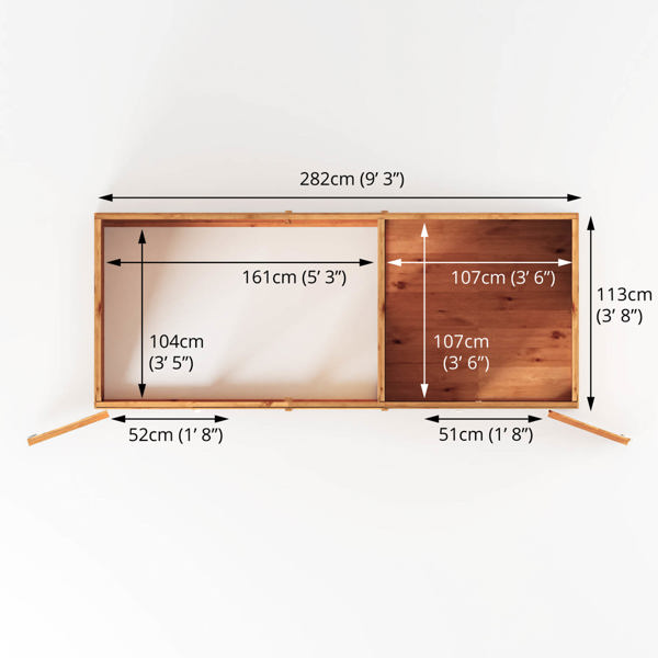 Mercia Berkshire Dog Kennel & Run 10 x 4