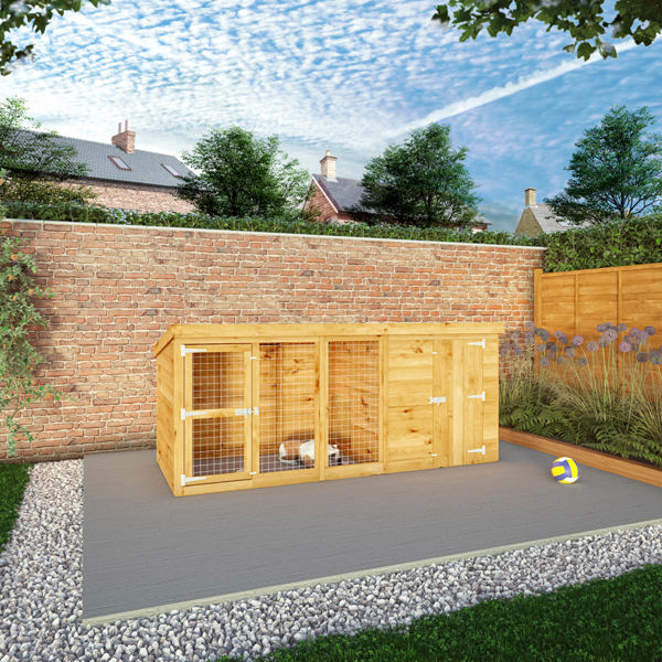 Mercia Berkshire Dog Kennel & Run 10 x 4