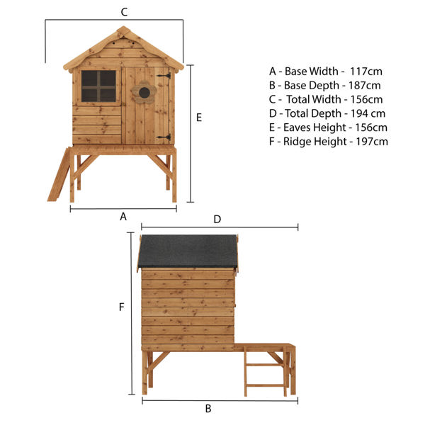Mercia Snug Tower Wooden Playhouse