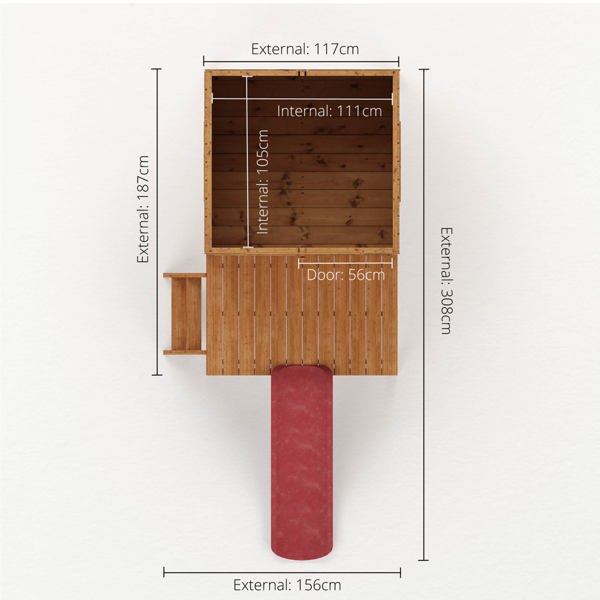 Mercia Snug Tower Wooden Playhouse & Slide