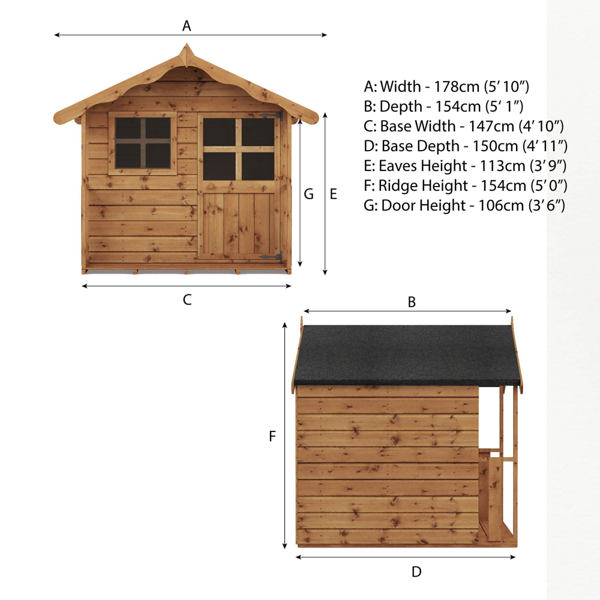 Mercia Poppy Wooden Playhouse