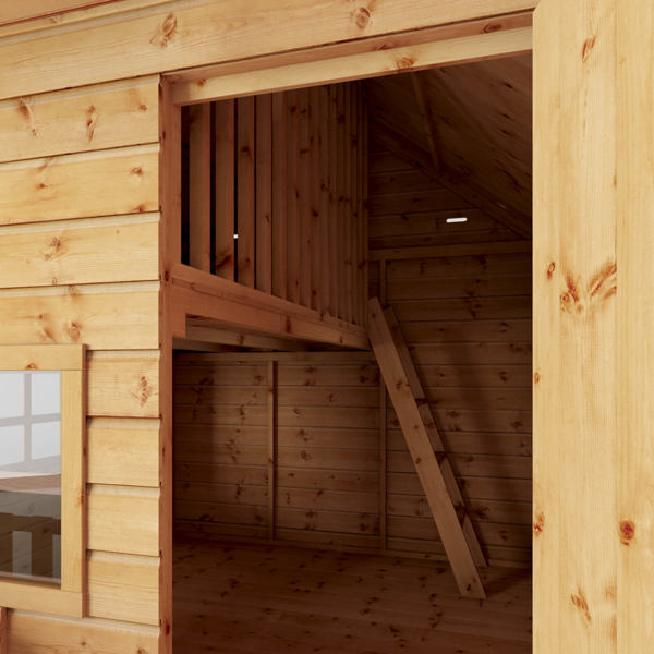 Mercia Swiss Cottage Double Storey Wooden Playhouse