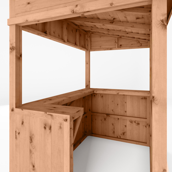 Mercia Premium Pressure Treated Wooden Garden Bar 6 x 4