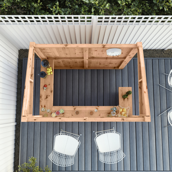 Mercia Premium Pressure Treated Wooden Garden Bar 6 x 4