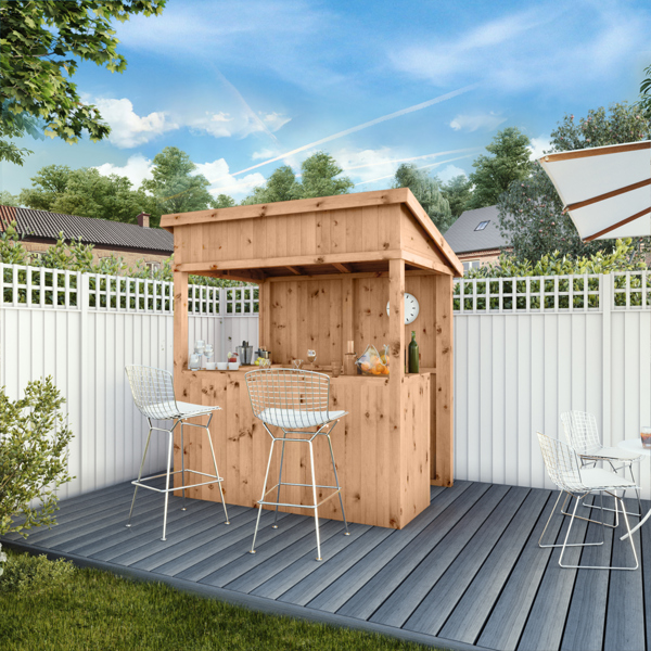 Mercia Premium Pressure Treated Wooden Garden Bar 6 x 4