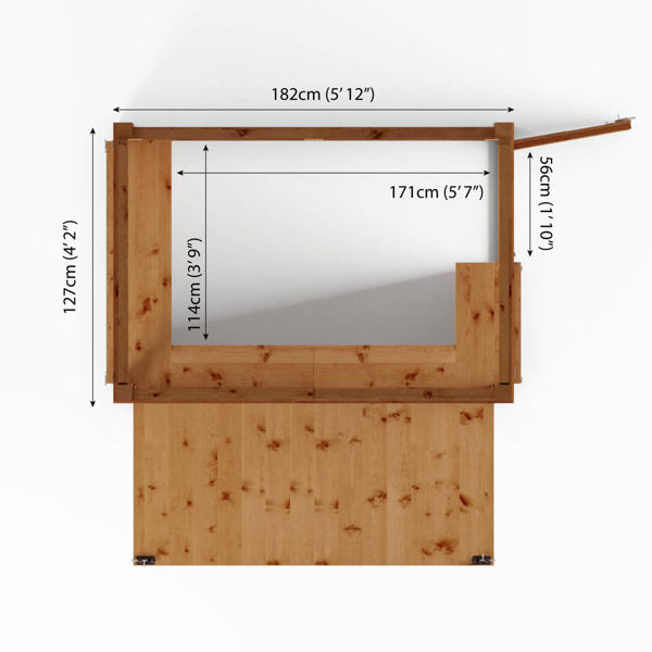 Mercia Premium Pressure Treated Wooden Garden Bar with Shutters 6 x 4