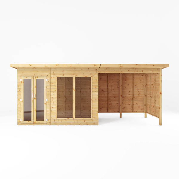 Mercia Maine Wooden Summerhouse with Patio Area 18 x 6