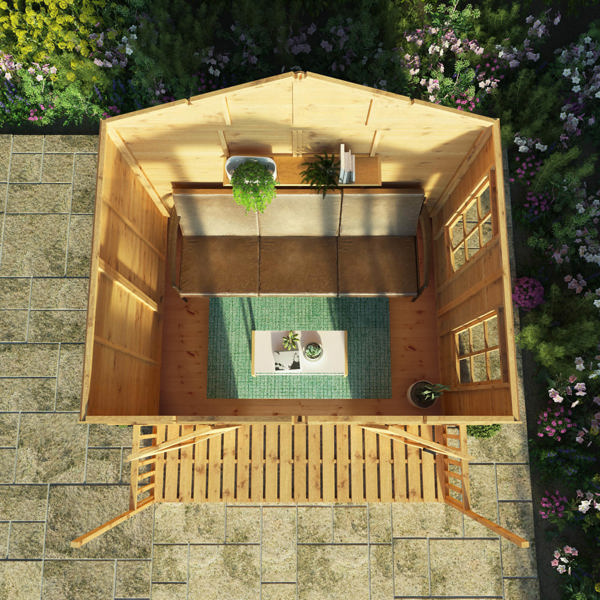 Mercia Premium Wessex Wooden Summerhouse 8 x 8