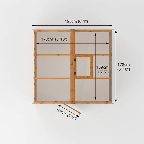 Mercia Traditional Wooden Greenhouse 6 x 6