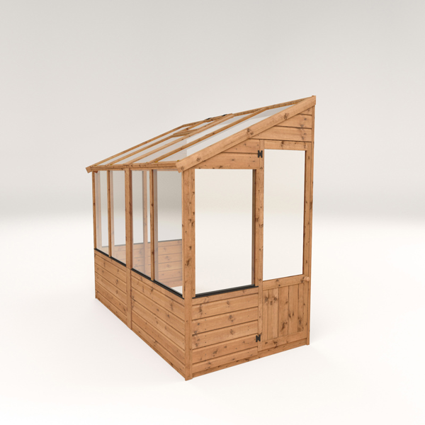Mercia Traditional Lean-To Wooden Greenhouse 8 x 4