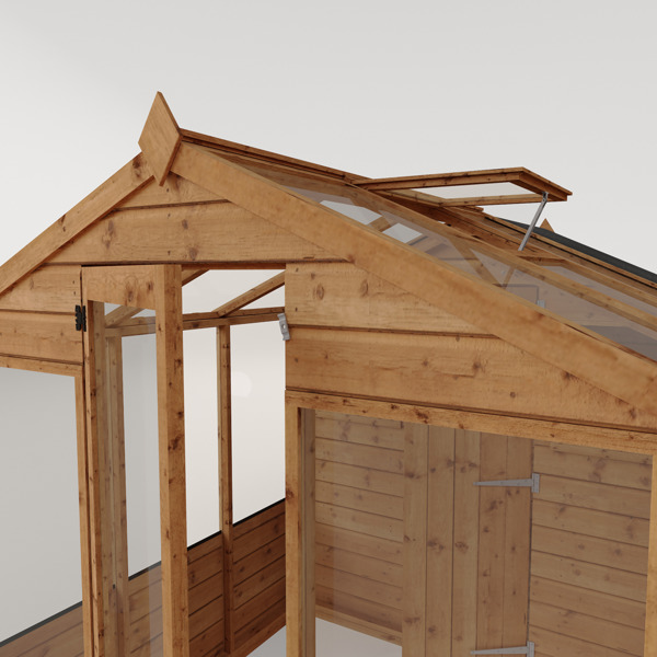 Mercia Traditional Apex Wooden Greenhouse Combi Shed 10 x 6