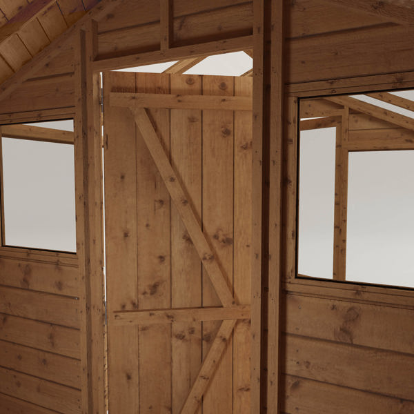 Mercia Traditional Apex Wooden Greenhouse Combi Shed 10 x 6