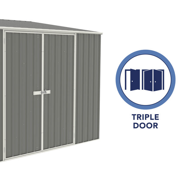Absco Metal Bike Shed 10 x 5 (Woodland Grey)