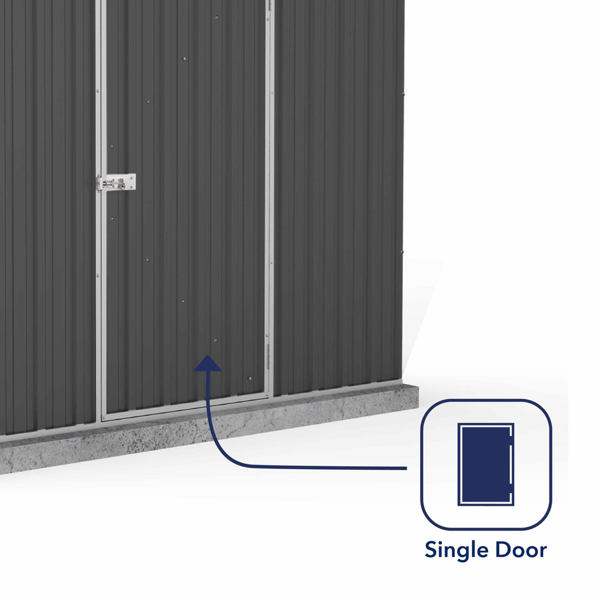 Absco Space Saver Pent Metal Shed 7 x 3 (Monument)