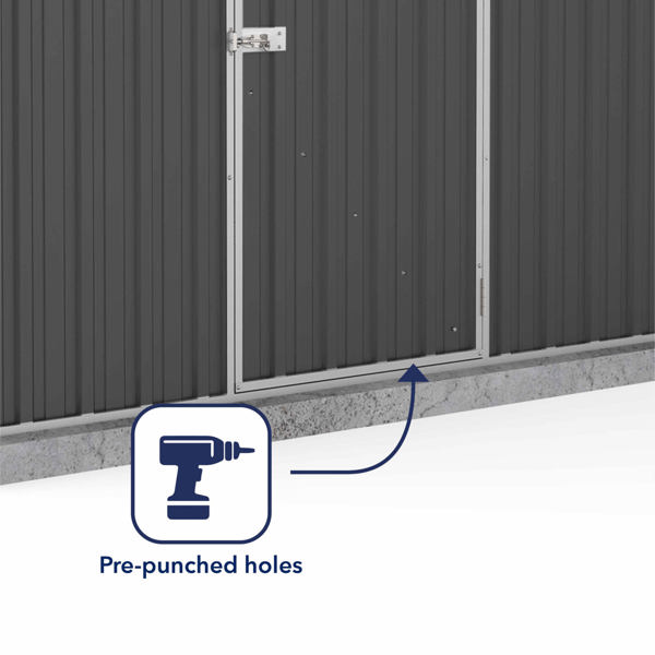Absco Space Saver Pent Metal Shed 7 x 3 (Monument)
