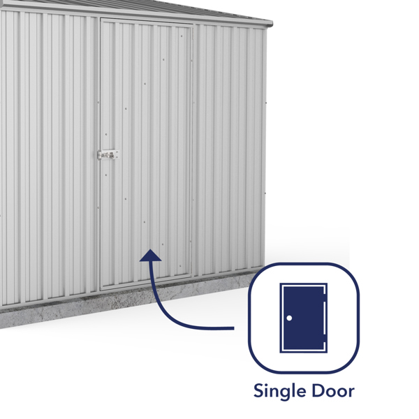 Absco Space Saver Titanium Pent Metal Shed 7 x 5 (Zinc)