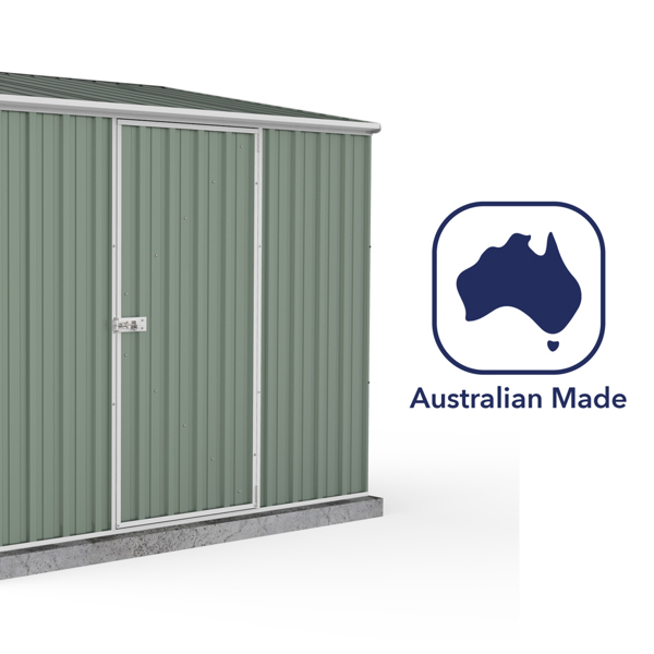 Absco Space Saver Titanium Pent Metal Shed 7 x 5 (Pale Eucalyptus)