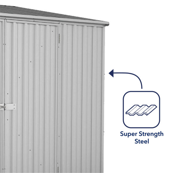 Absco Space Saver Titanium Pent Metal Shed 10 x 5 (Zinc)