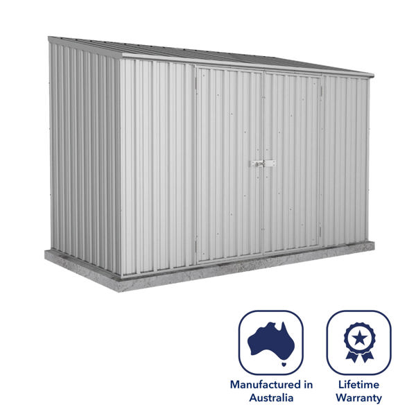 Absco Space Saver Titanium Pent Metal Shed 10 x 5 (Zinc)