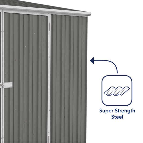 Absco Space Saver Titanium Pent Metal Shed 10 x 5 (Woodland Grey)