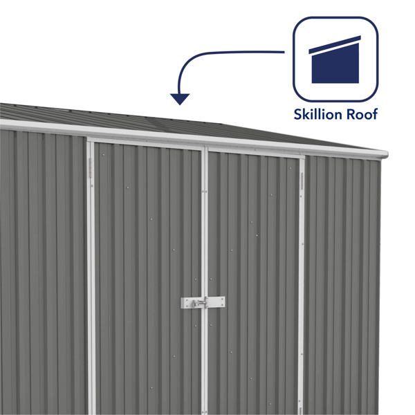 Absco Space Saver Titanium Pent Metal Shed 10 x 5 (Woodland Grey)