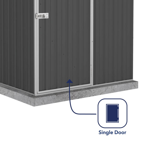 Absco Premier Metal Shed 5 x 5 (Monument)